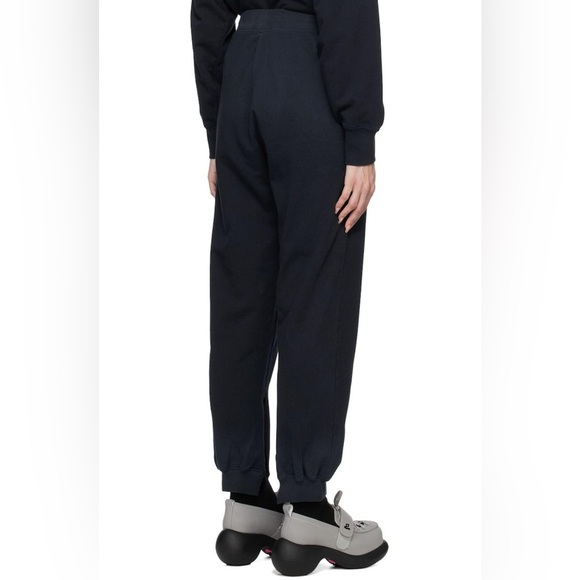Anine Bing Sport Navy Sweatpants with Gold Embroidery - Picture 3 of 11